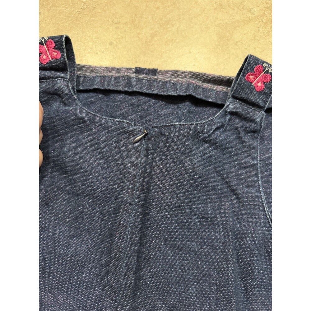 Vintage Disney Denim Dress Girls Toddler Size 6 Its A Small World After All - Picture 5 of 8